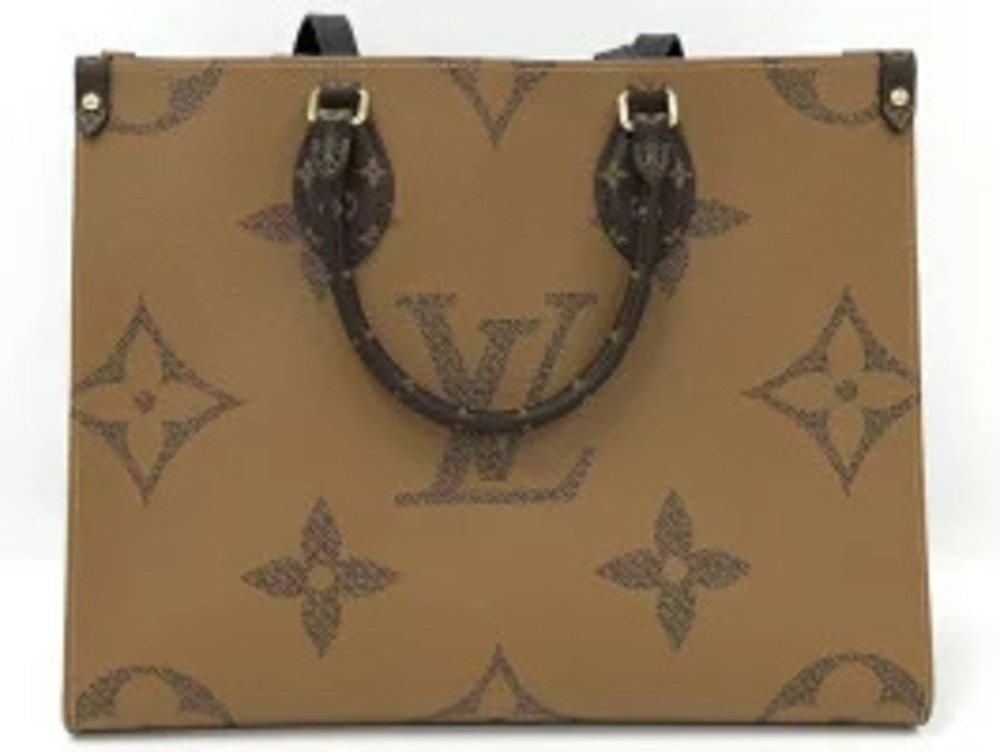 Louis Vuitton On Cream The Go Brown Monogram bag Reverse Beige Brown Tan
